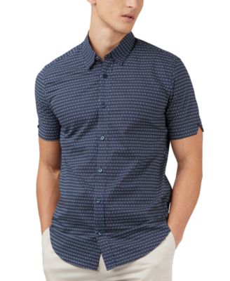 Ben Sherman - Men's All-Cotton Spot-Dash Shirt