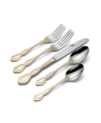 Golden Mandolina 45-Pc. Flatware Set, Service for 8