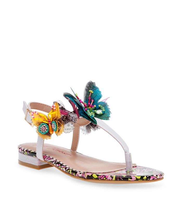 Betsey Johnson Women's Prilla Butterfly Embellished Thong Sandal - Macy's