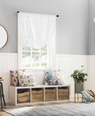 Noah Heathered Texture Semi-Sheer Rod Pocket Window Tie-up Shade