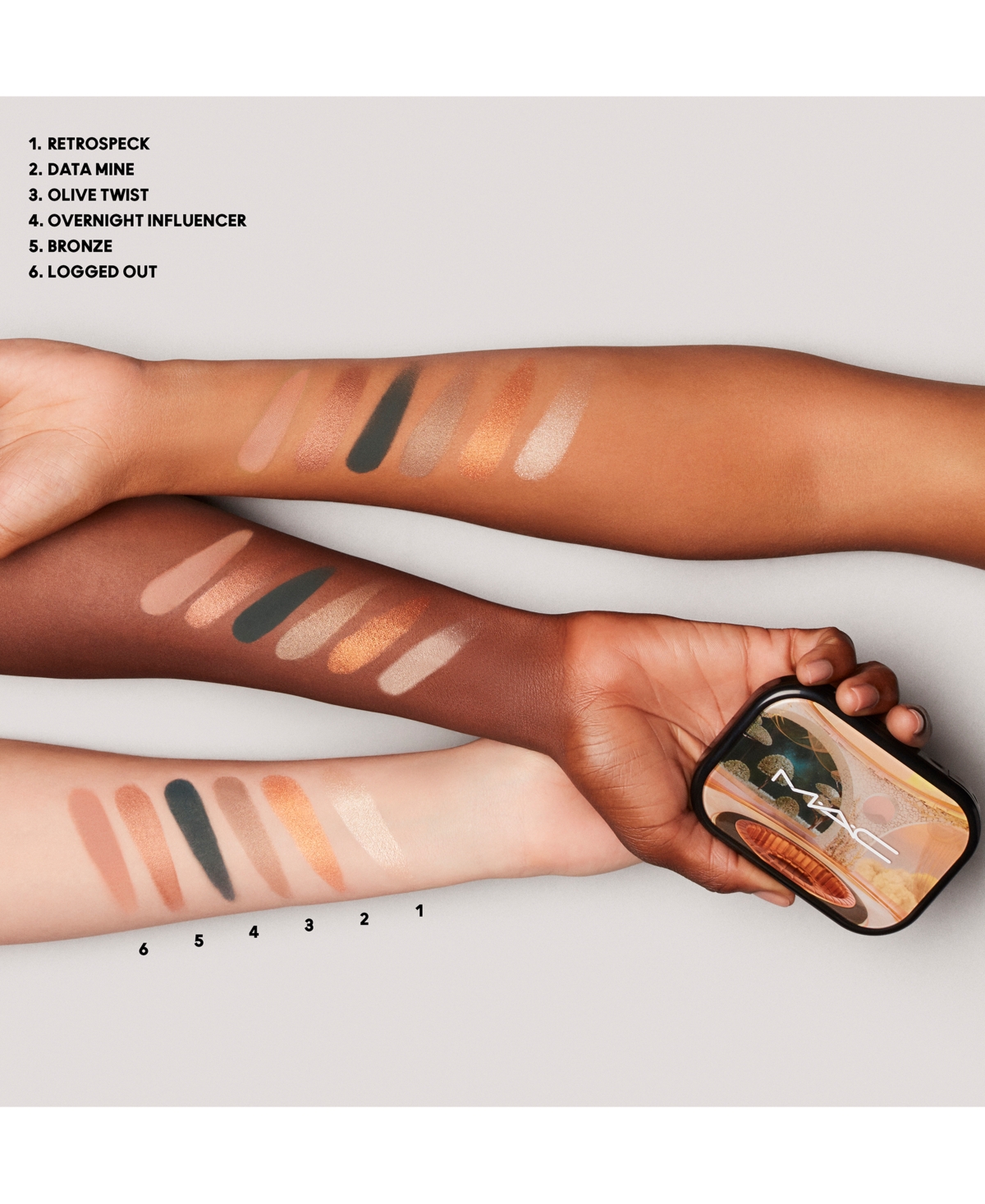 Mac Connect In Colour Eye Shadow Palette In Bronze Influence