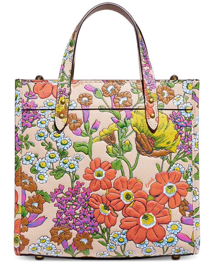 COACH Small Floral Printed Field Leather Tote 22 & Reviews - Handbags &  Accessories - Macy's