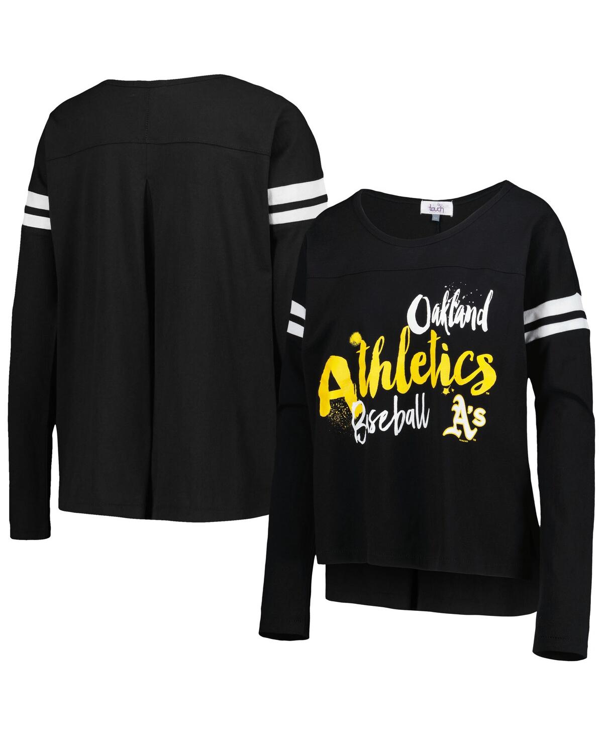 Touché Women's Touch Black Oakland Athletics Free Agent Long Sleeve T-shirt In Black