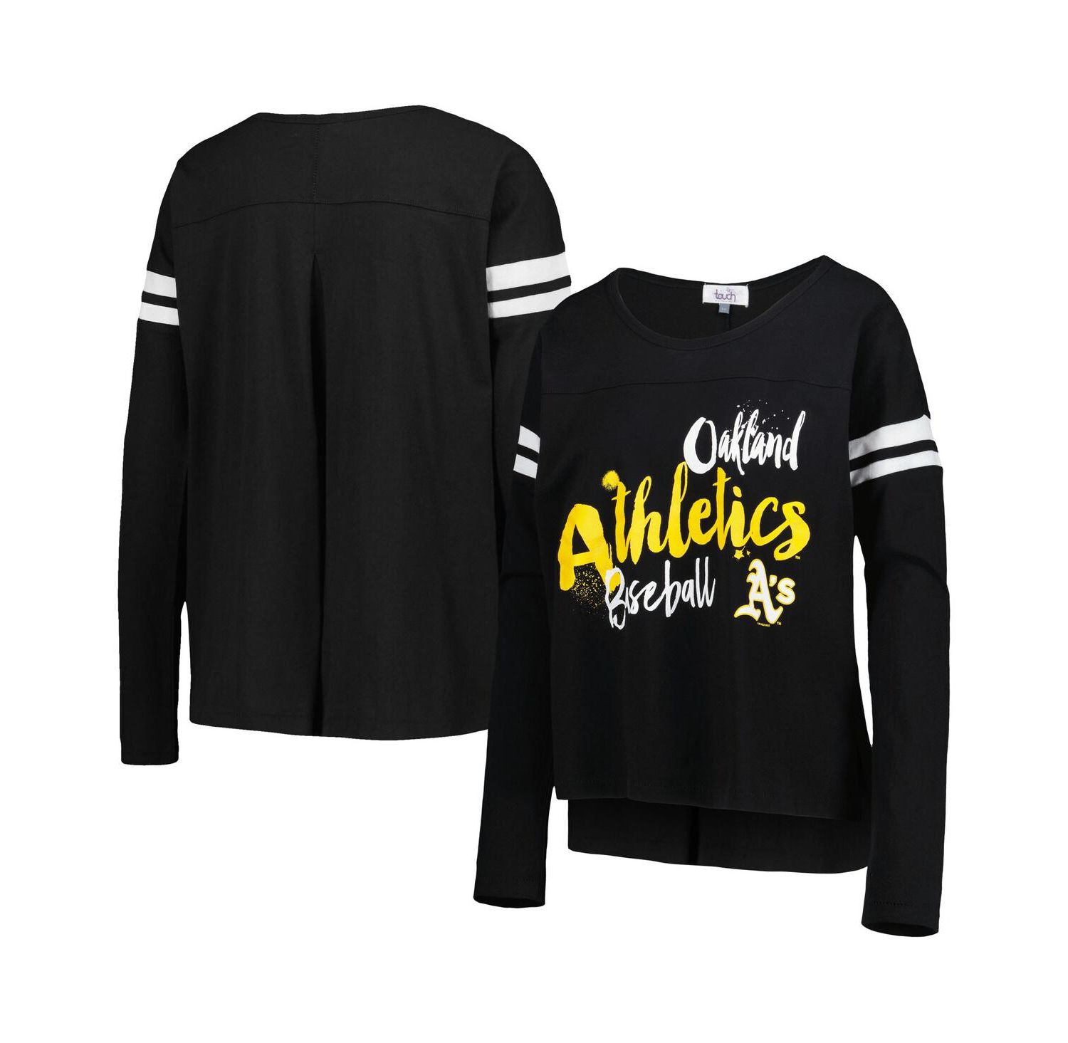 Women's Black Oakland Athletics Free Agent Long Sleeve T-shirt