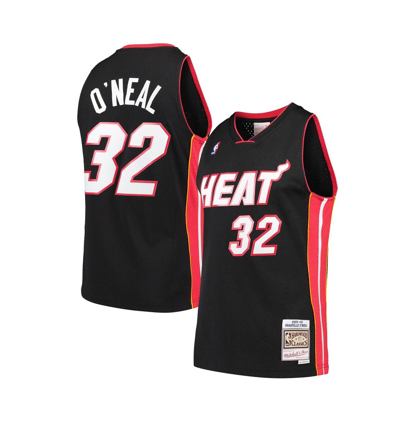 Топ Mitchell & Ness Shaquille O'Neal Miami Heat Hardwood Classics Swingman Jersey - Black — фото 2