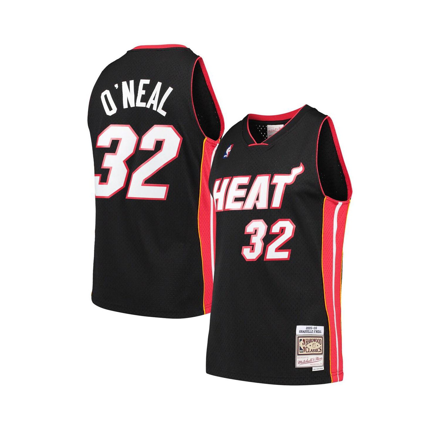 Men's and Women's Shaquille O'Neal Miami Heat Hardwood Classics Swingman Jersey - Black