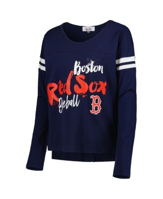 Women's Navy Boston Red Sox Free Agent Long Sleeve T-shirt