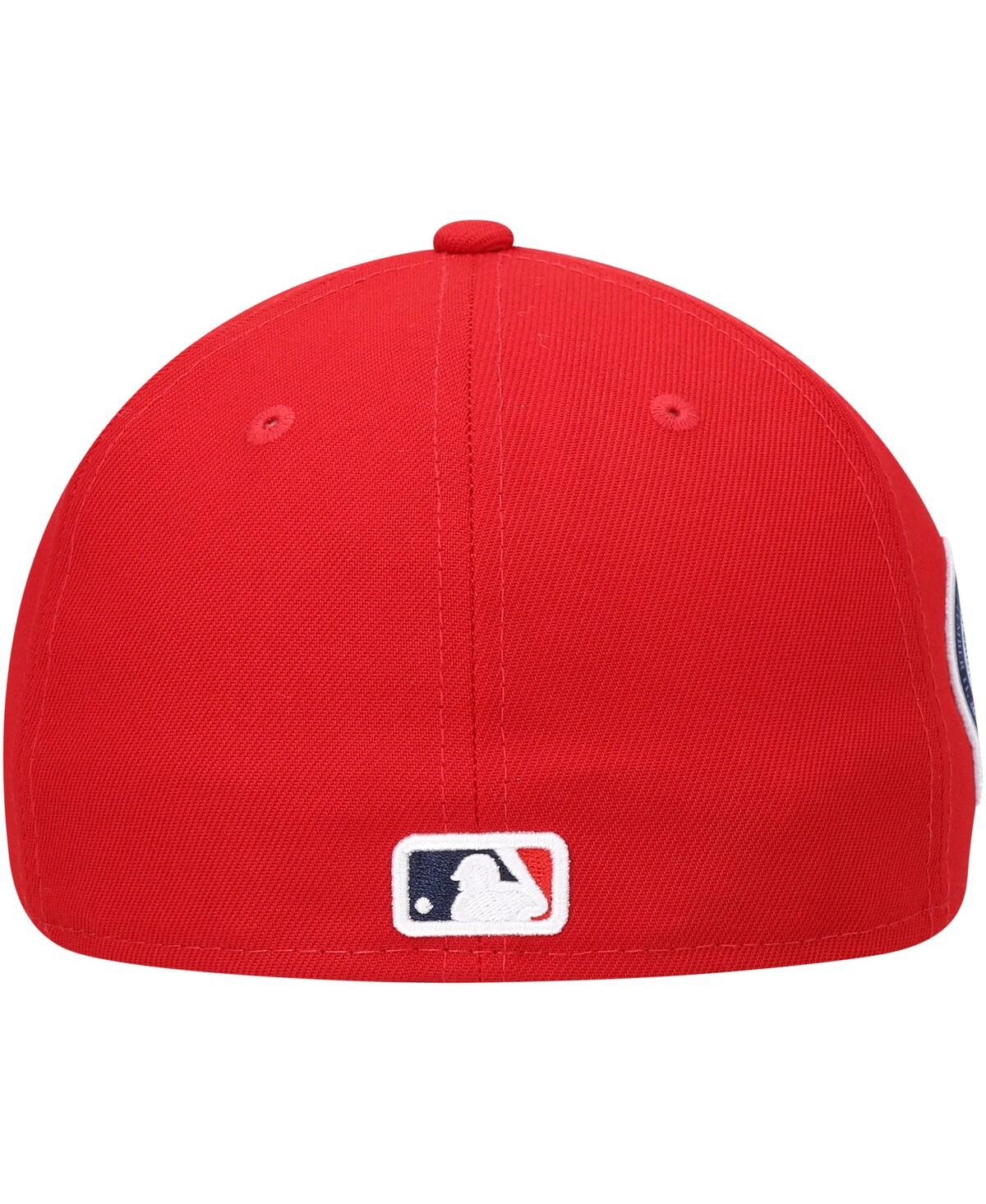 Shop New Era Men's  Red Los Angeles Angels 9/11 Memorial Side Patch 59fifty Fitted Hat