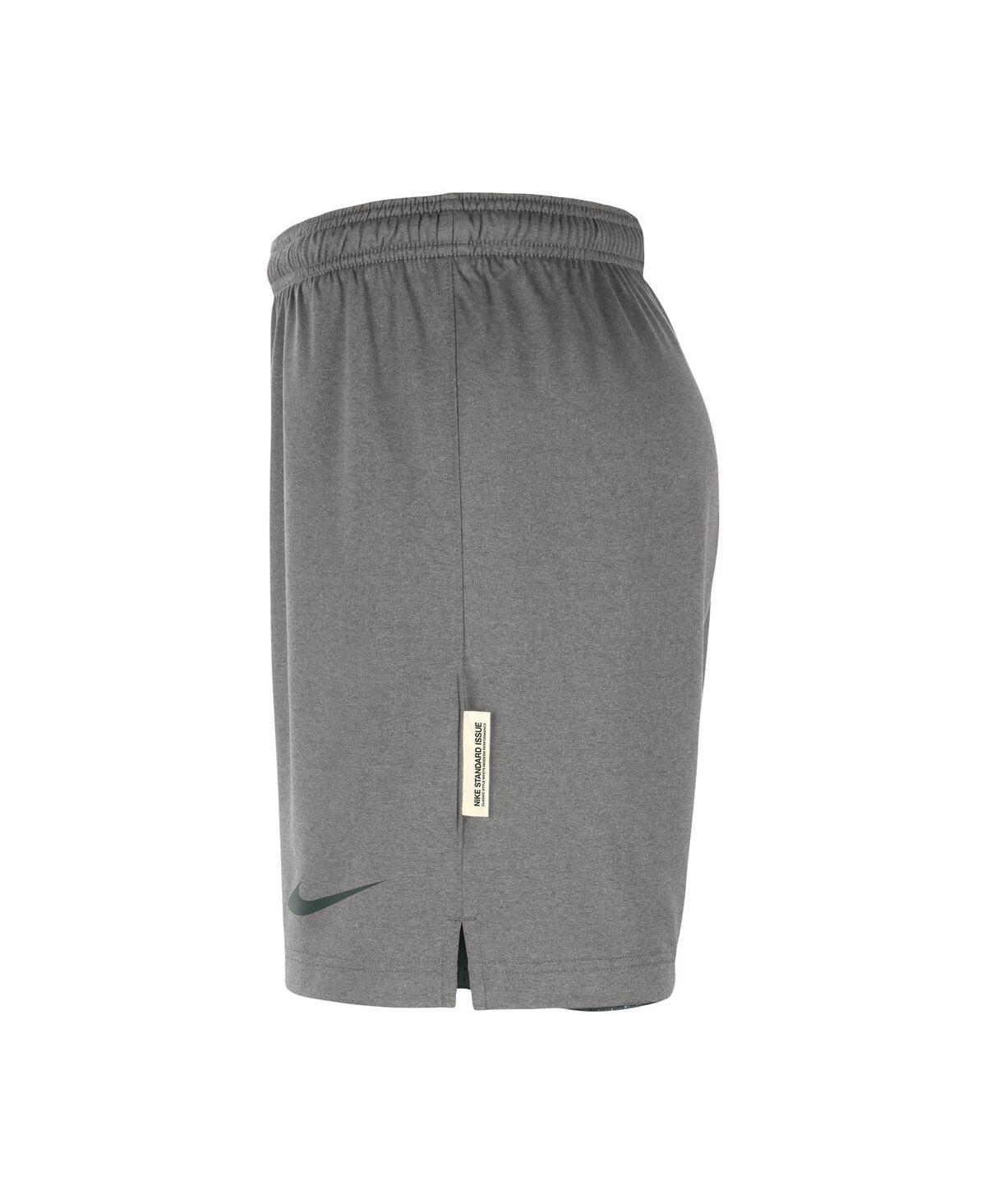 Men's Nike Gray Michigan State Spartans Reversible Performance Shorts - Gray