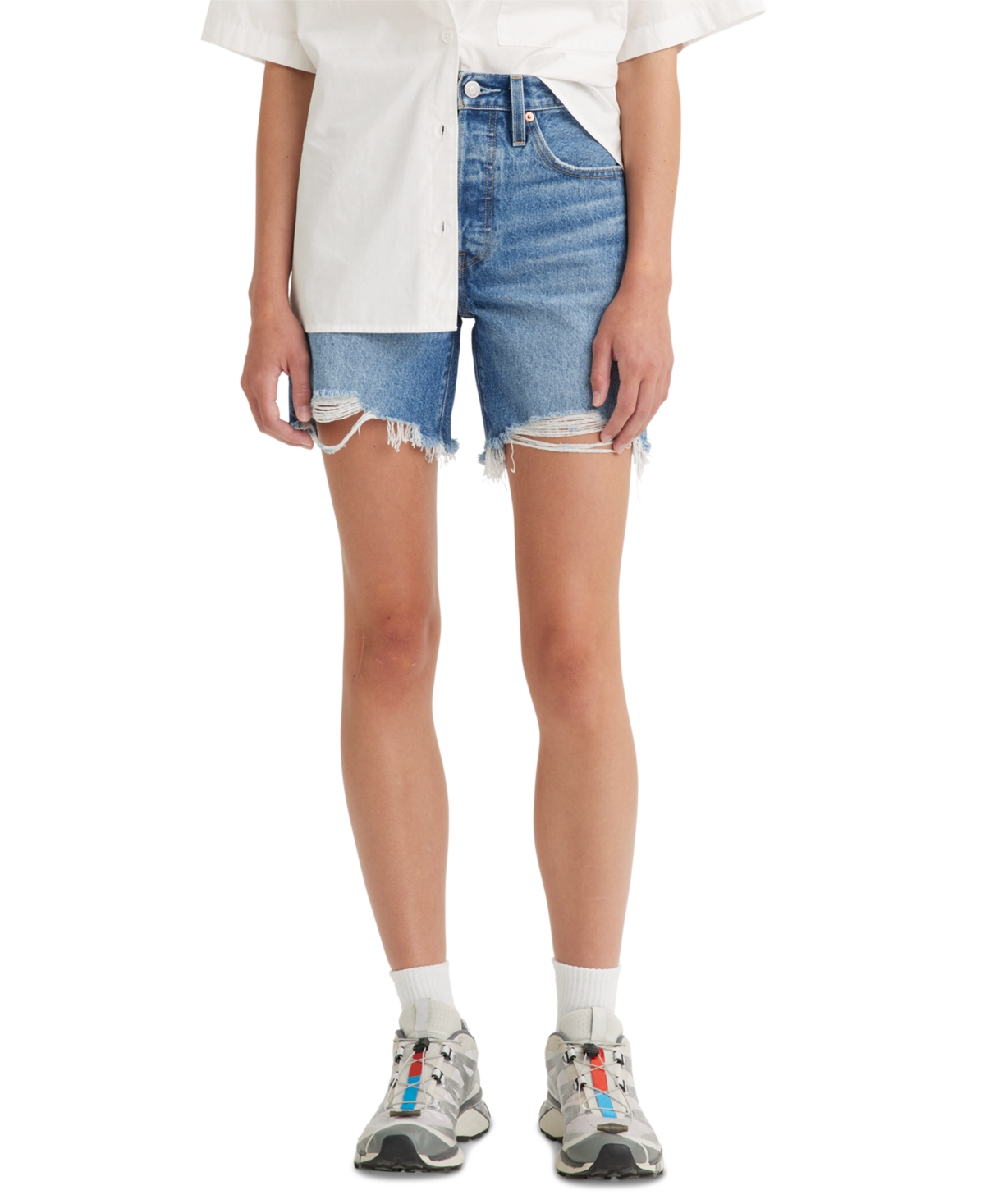 Levi's 501 Mid-thigh Denim Shorts In Well Sure