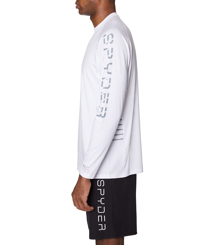 Spyder Men's Long-Sleeve Raglan Logo Swim T-Shirt - Macy's