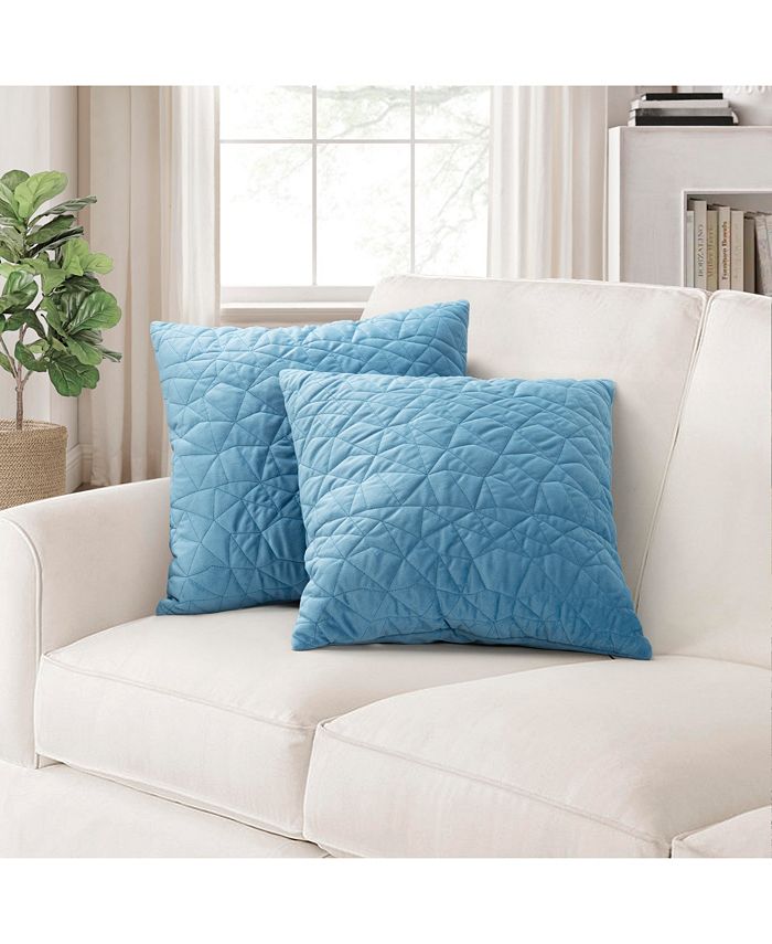Lush Décor Quilted 2 Pack Decorative Pillow, 18"x18" Macy's