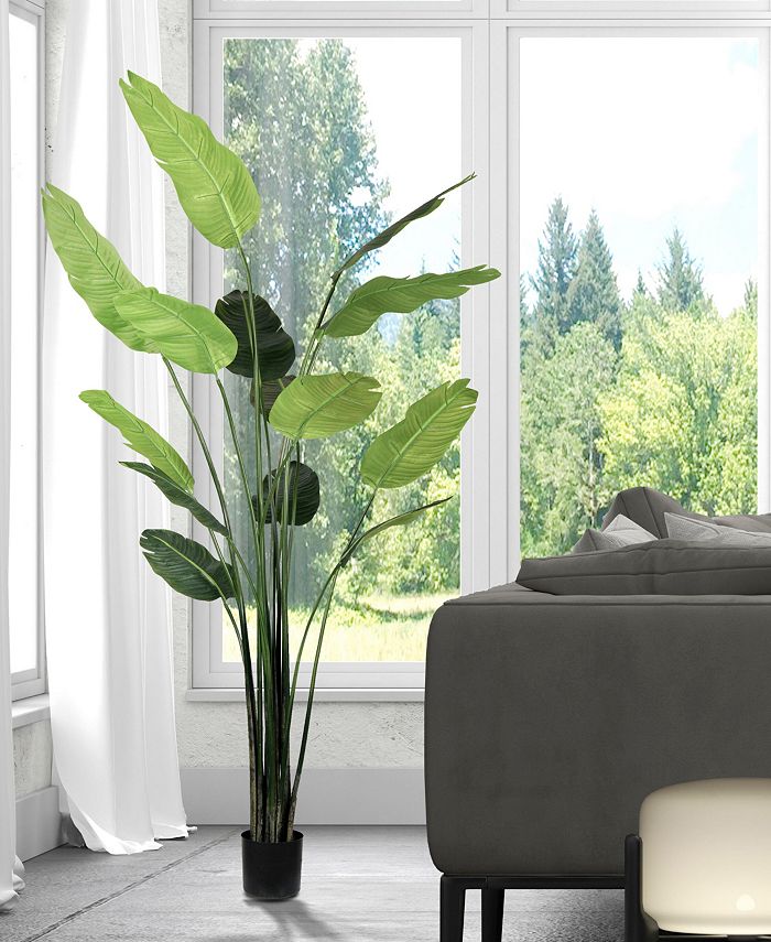 Vickerman 7' Artificial Potted Travellers Palm Tree Macy's