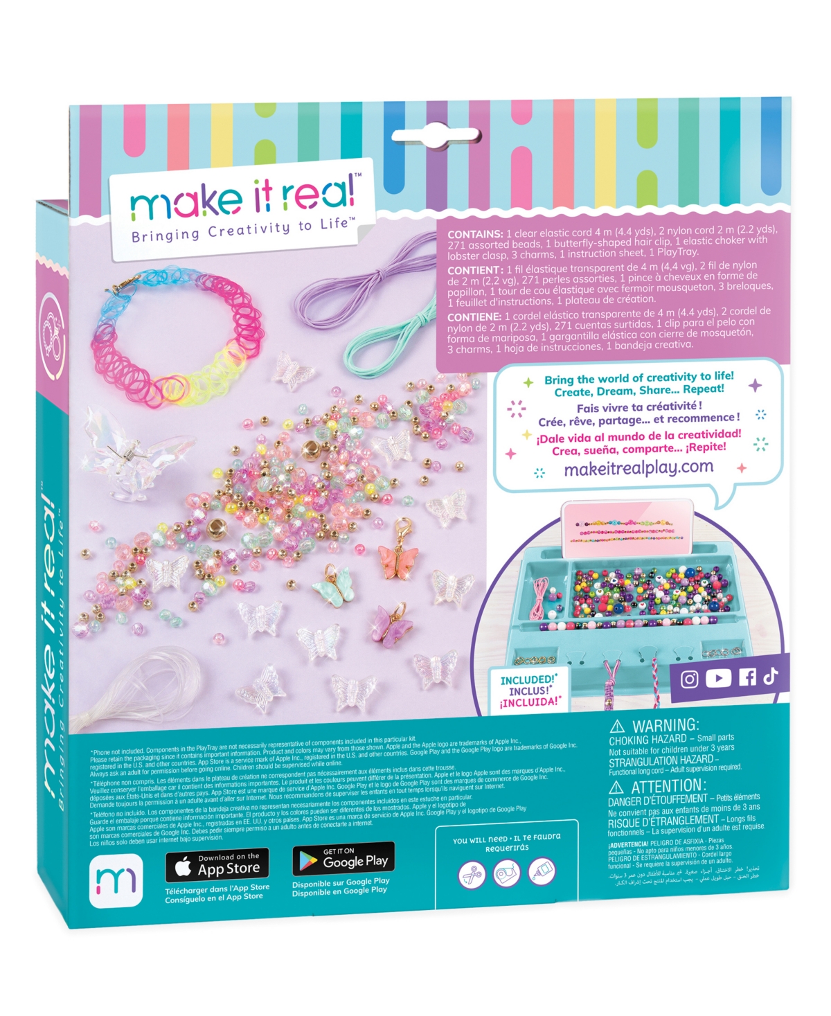 Make It Real Butterfly Jewelry Set In Multi
