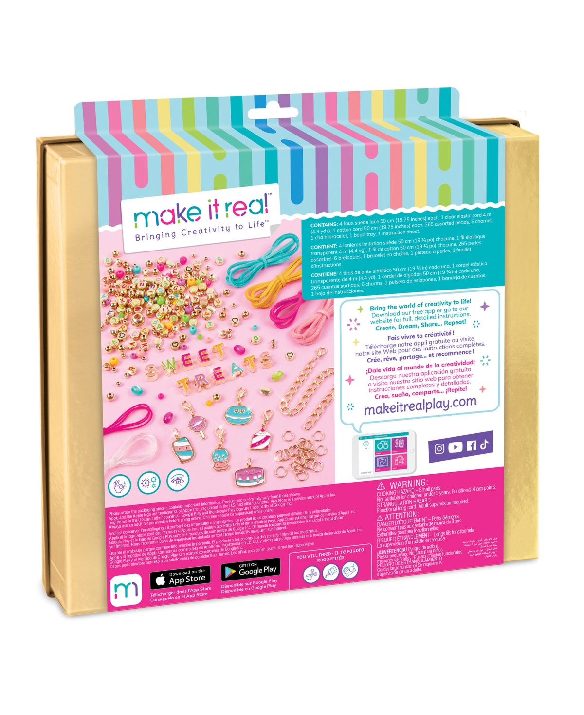 Make It Real Sweet Treats Diy (do It Yourself) Bracelet Kit In Multi