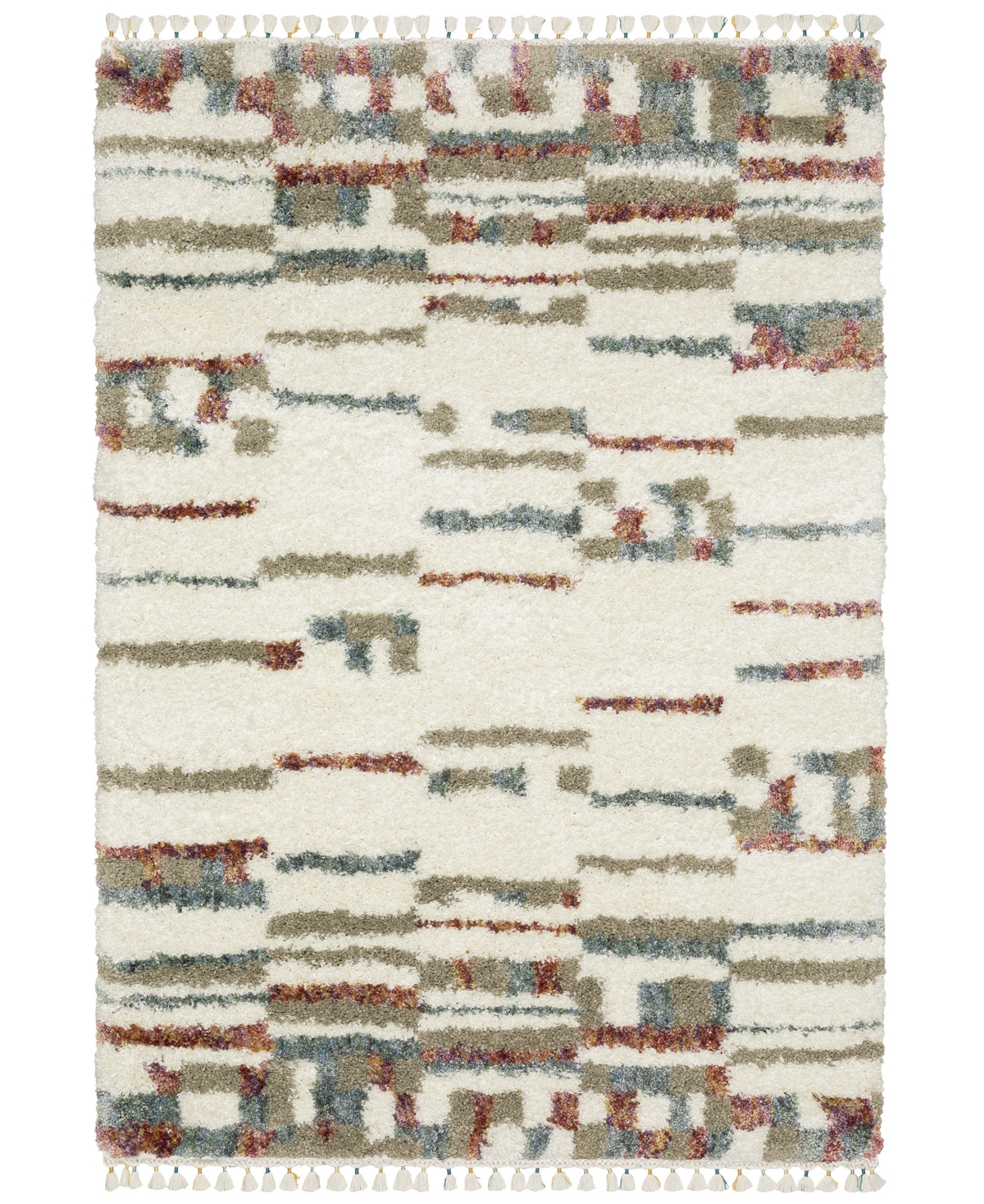 Jhb Design Vertical Shag Vls06a 6'7" X 9'6" Area Rug In Ivory