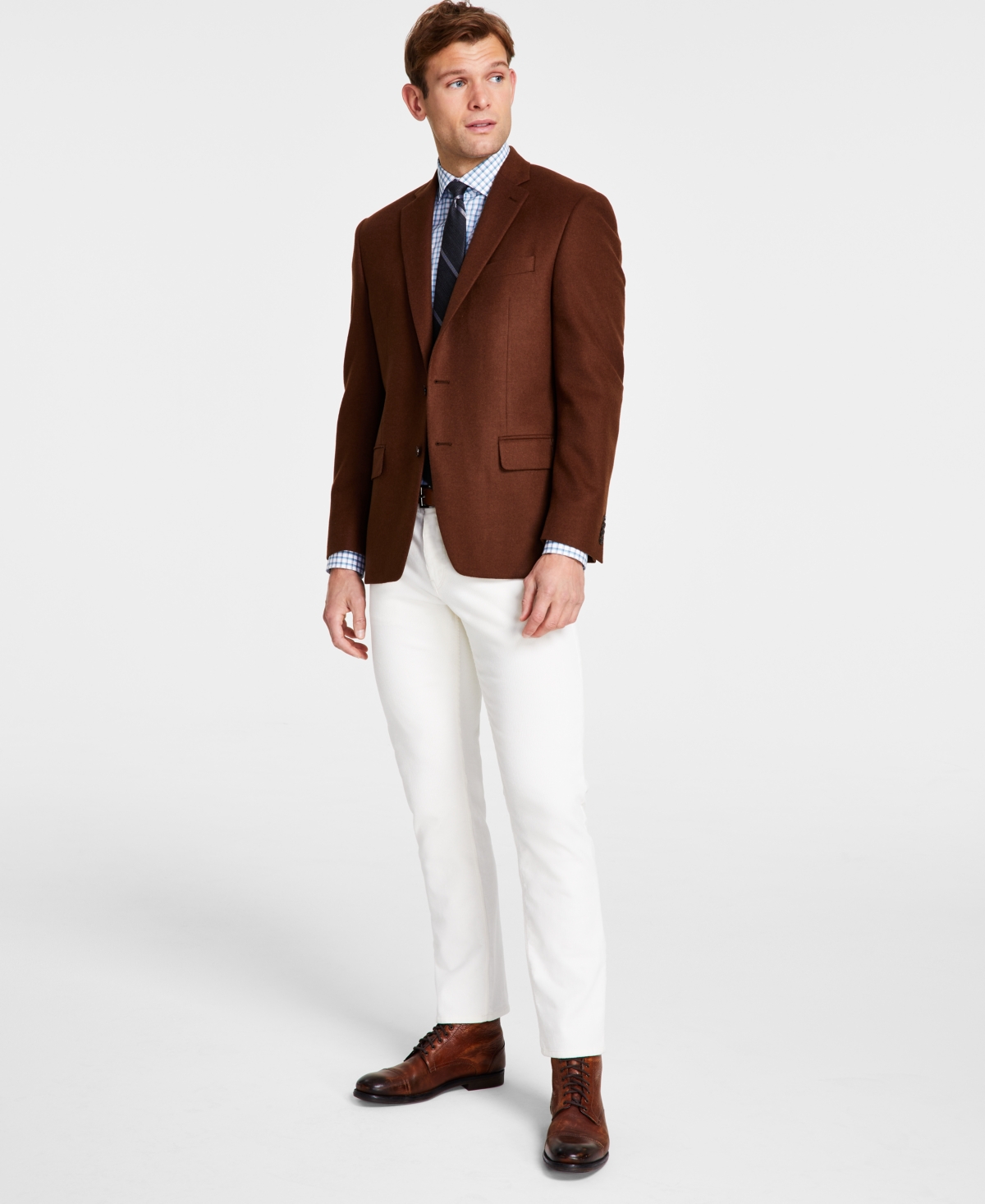 Shop Michael Kors Men's Wool Cashmere Luxury Classic Fit Sport Coat In Vicuna