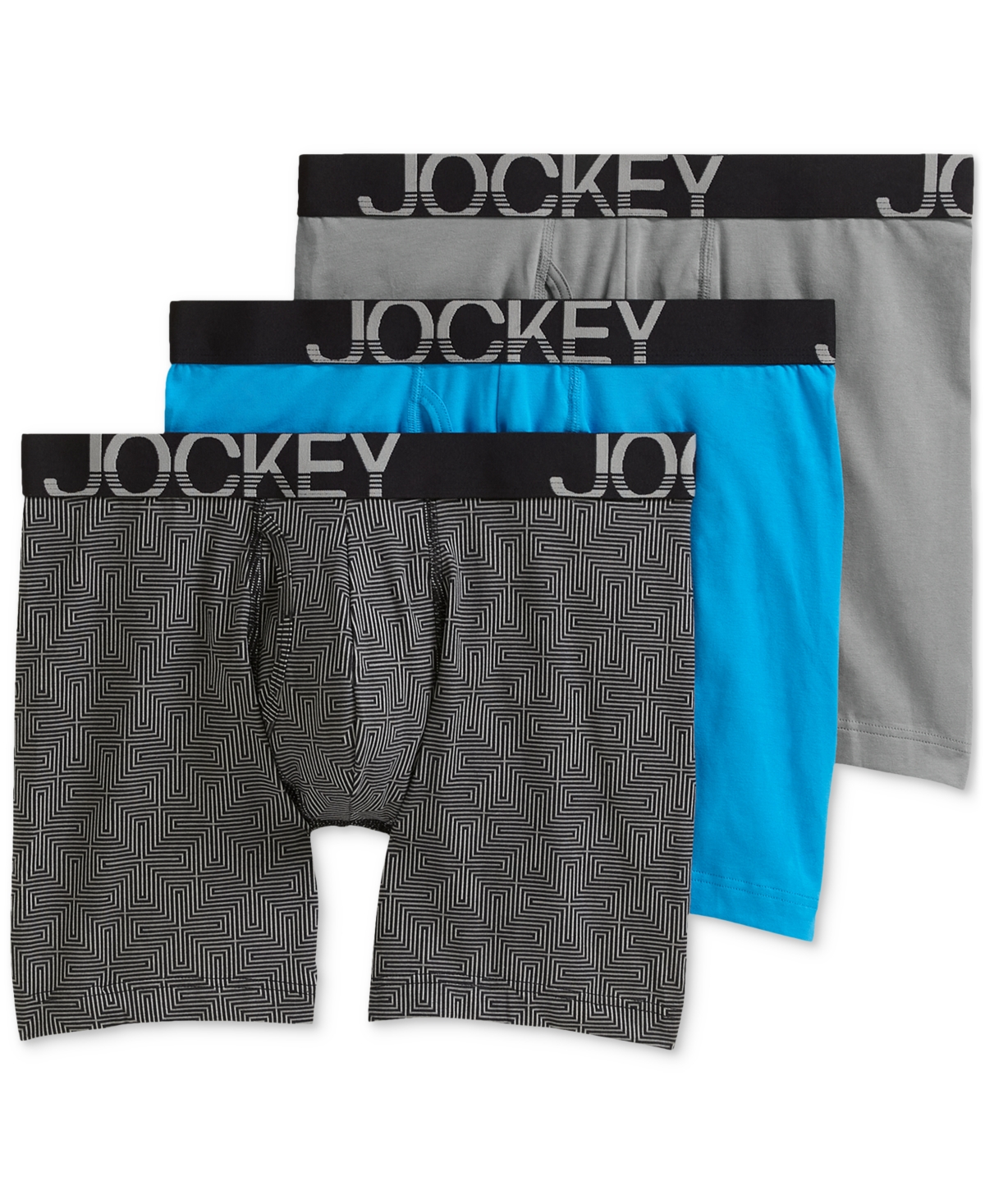 3-Pack ActiveStretch 7" Boxer Briefs - Extra Truquoise/z Stripe/pebble