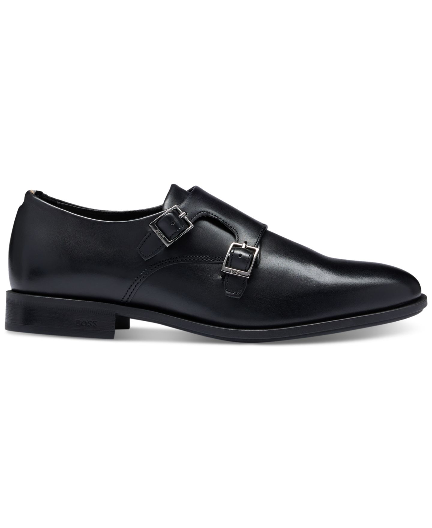Мужские туфли-монки Hugo Boss Colby с двумя пряжками, цвет: Чёрный — фото 3
