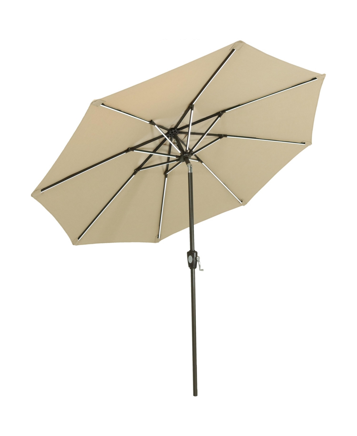 9 ft Solar Sunbrella Patio Umbrella with Tilt - Beige - Cream