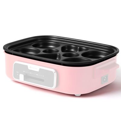 Nonstick Pancake Couple Breakfast Griddle Plate Heart-shaped Removable Die Casting Aluminum Plate for Electric Grill