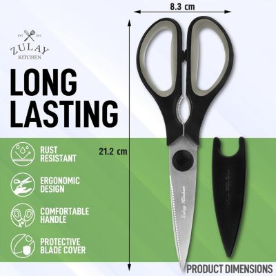 Stainless Steel Kitchen Shears – Ultra Sharp with Protective Cover