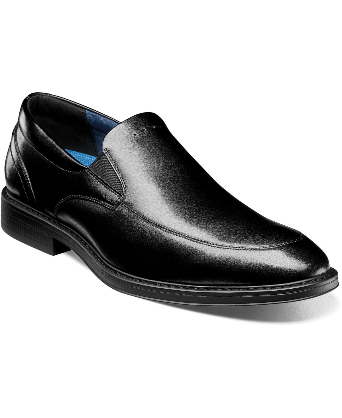 Nunn Bush Men's Centro Flex Venetian Moc Toe Shoes In Black Smooth