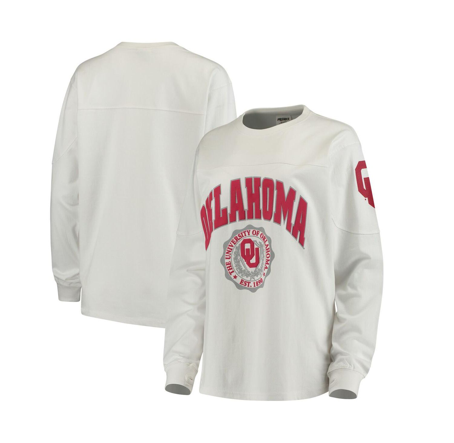 Women's White Oklahoma Sooners Edith Long Sleeve T-shirt