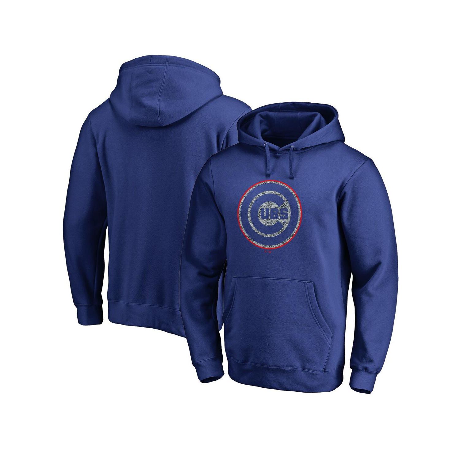 Men's Royal Chicago Cubs Static Logo Pullover Hoodie