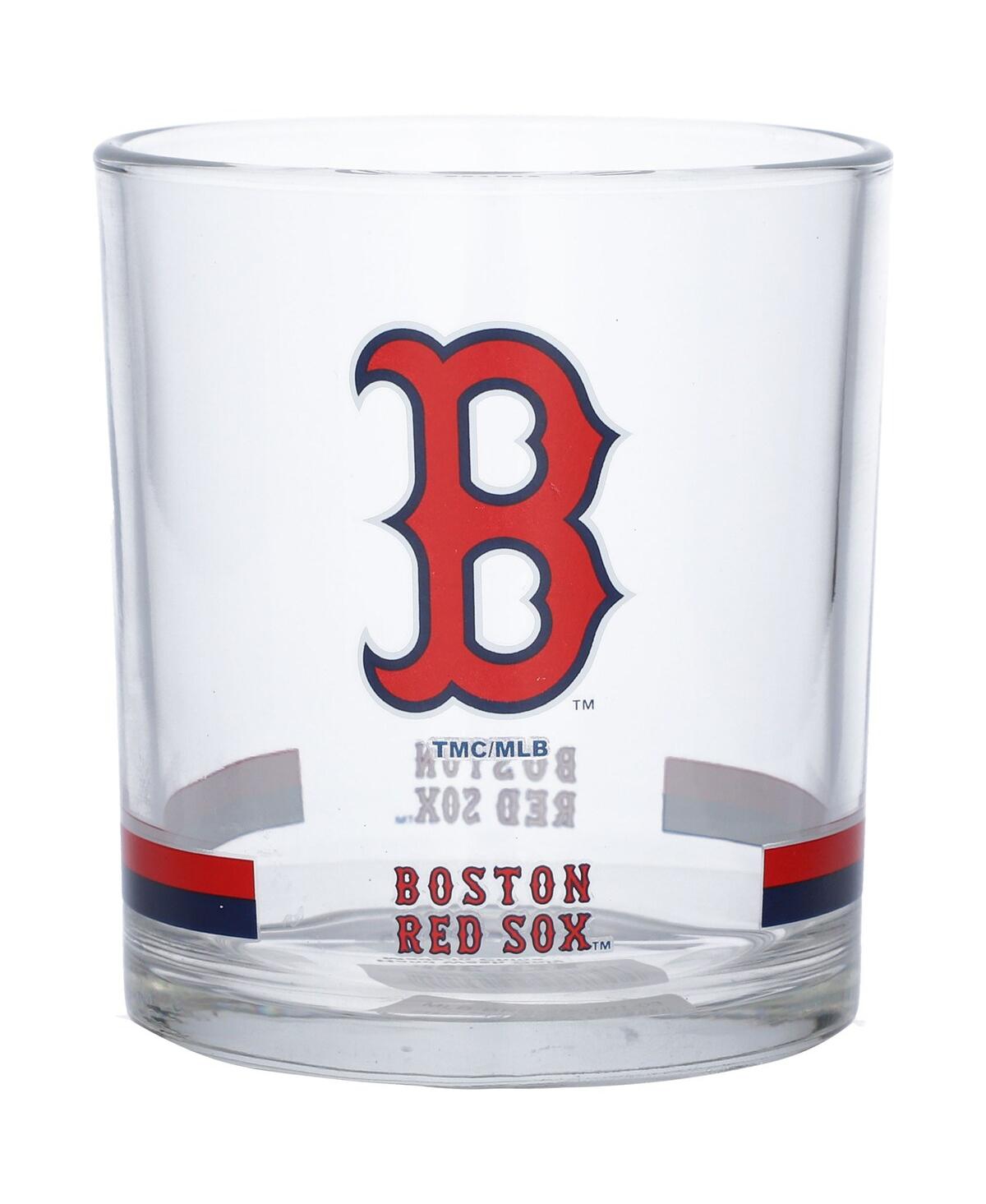 Memory Company Boston Red Sox Banded Rocks Glass In Clear