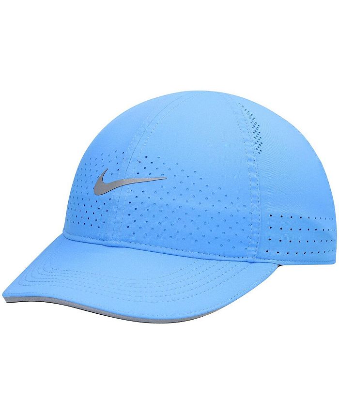 Nike Women's Light Blue Featherlight Run Logo Performance Adjustable Hat -  Macy's