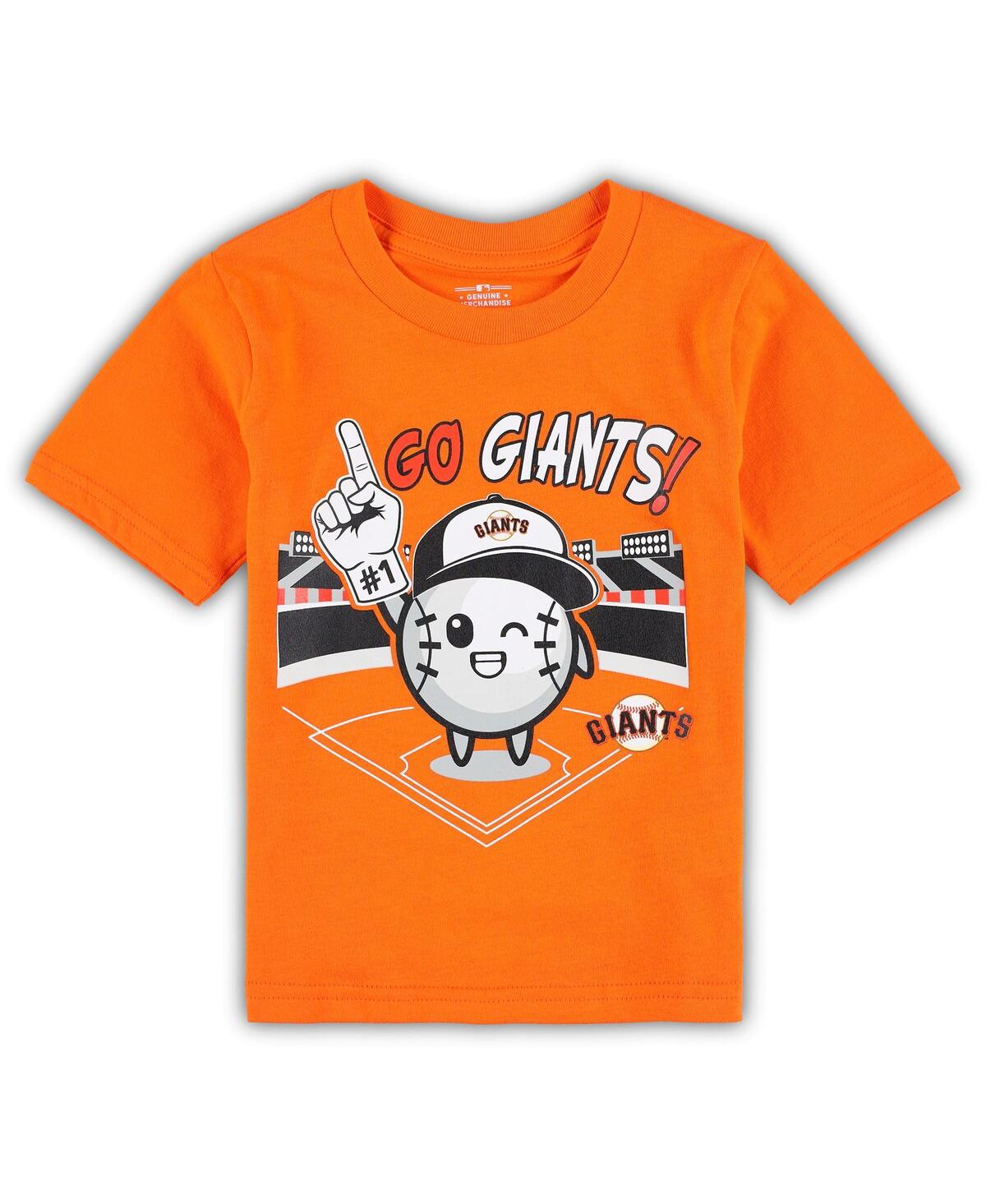 Shop Outerstuff Toddler Boys And Girls Orange San Francisco Giants Ball Boy T-shirt