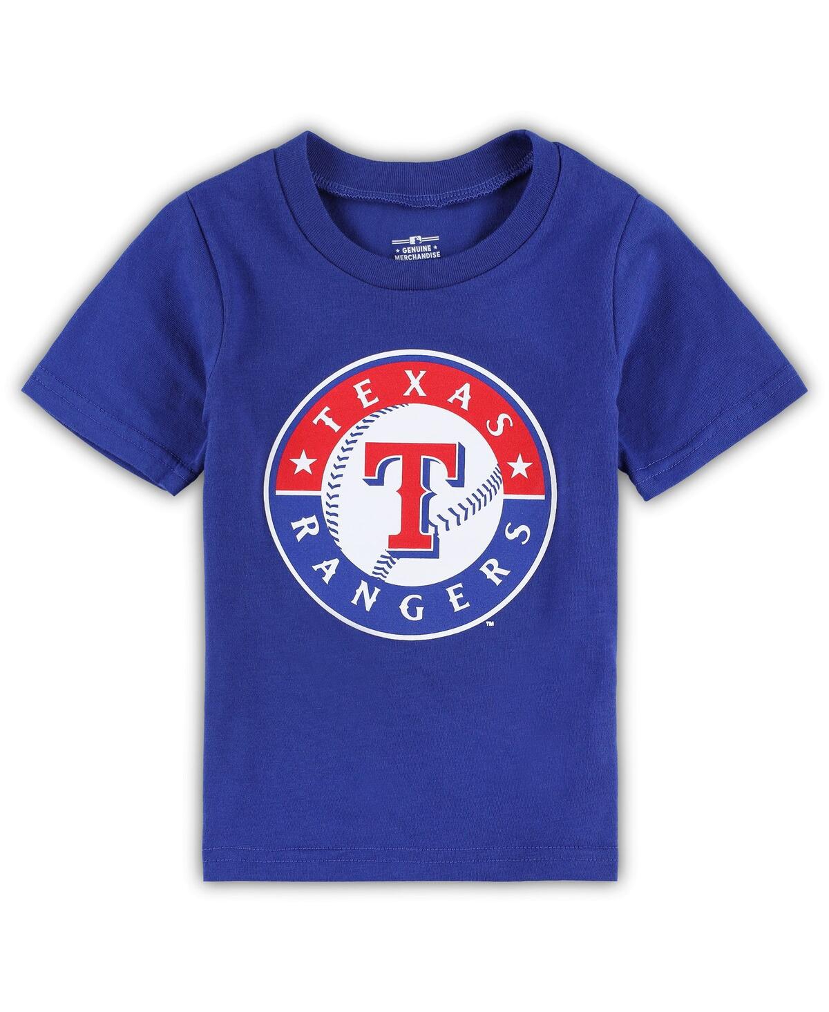 Outerstuff Babies' Infant Boys And Girls Royal Texas Rangers Team Crew Primary Logo T-shirt