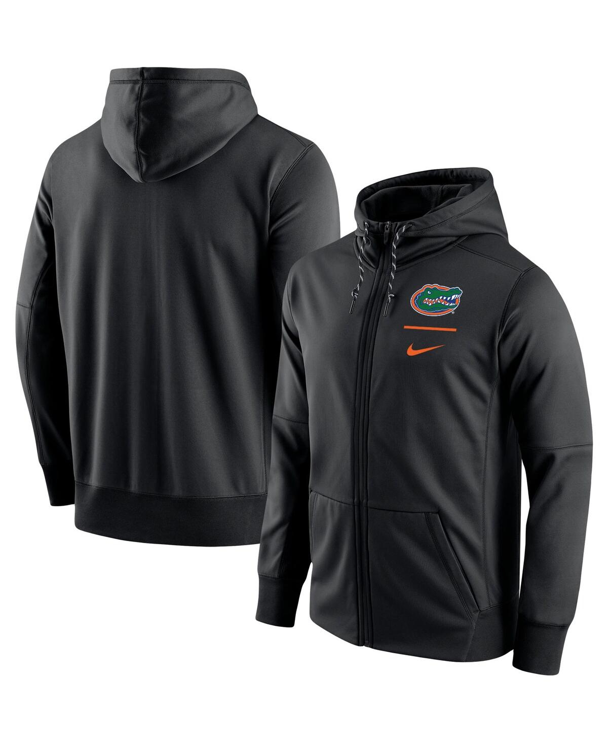 Shop Nike Men's  Black Florida Gators Logo Stack Performance Full-zip Hoodie