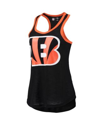 Women's Black Cincinnati Bengals Tater Burnout Tank Top