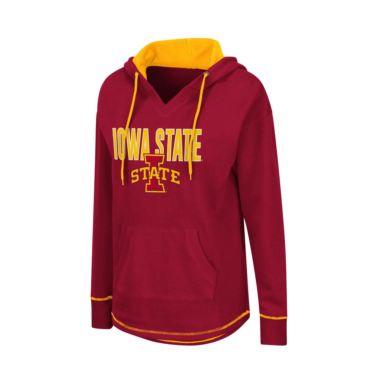 Женское худи Colosseum Cardinal Iowa State Cyclones Tunic Pullover — фото 3