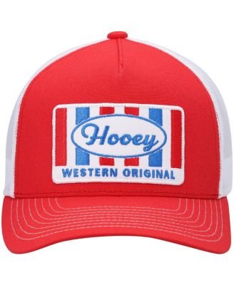 Men's Red, White Sudan Trucker Snapback Hat