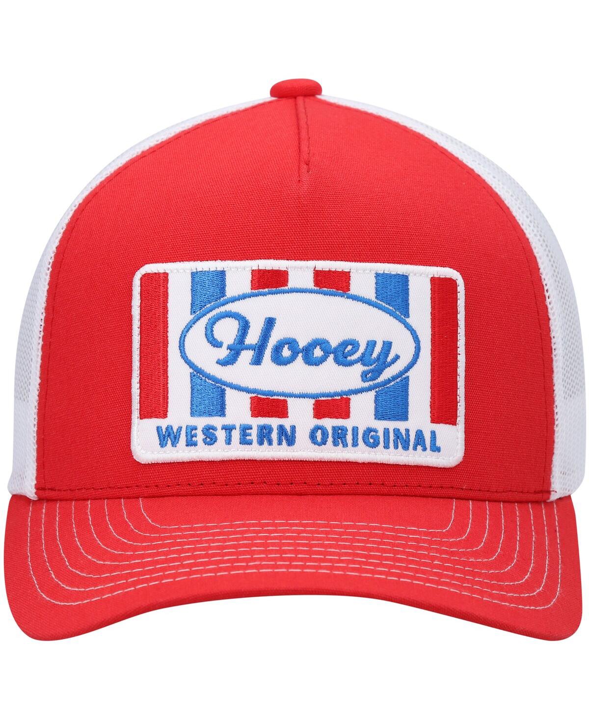 Shop Hooey Men's  Red, White Sudan Trucker Snapback Hat In Red,white