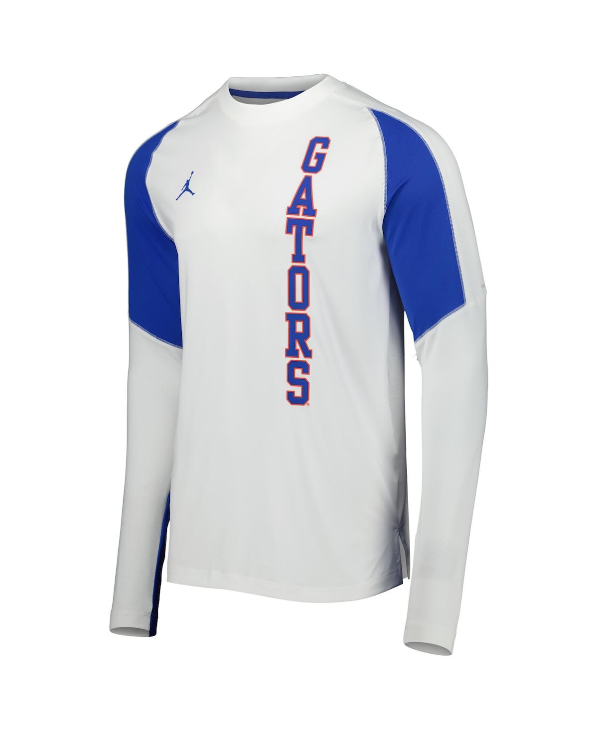 JORDAN MEN'S JORDAN WHITE FLORIDA GATORS BASKETBALL SHOOTING RAGLAN LONG SLEEVE T-SHIRT 