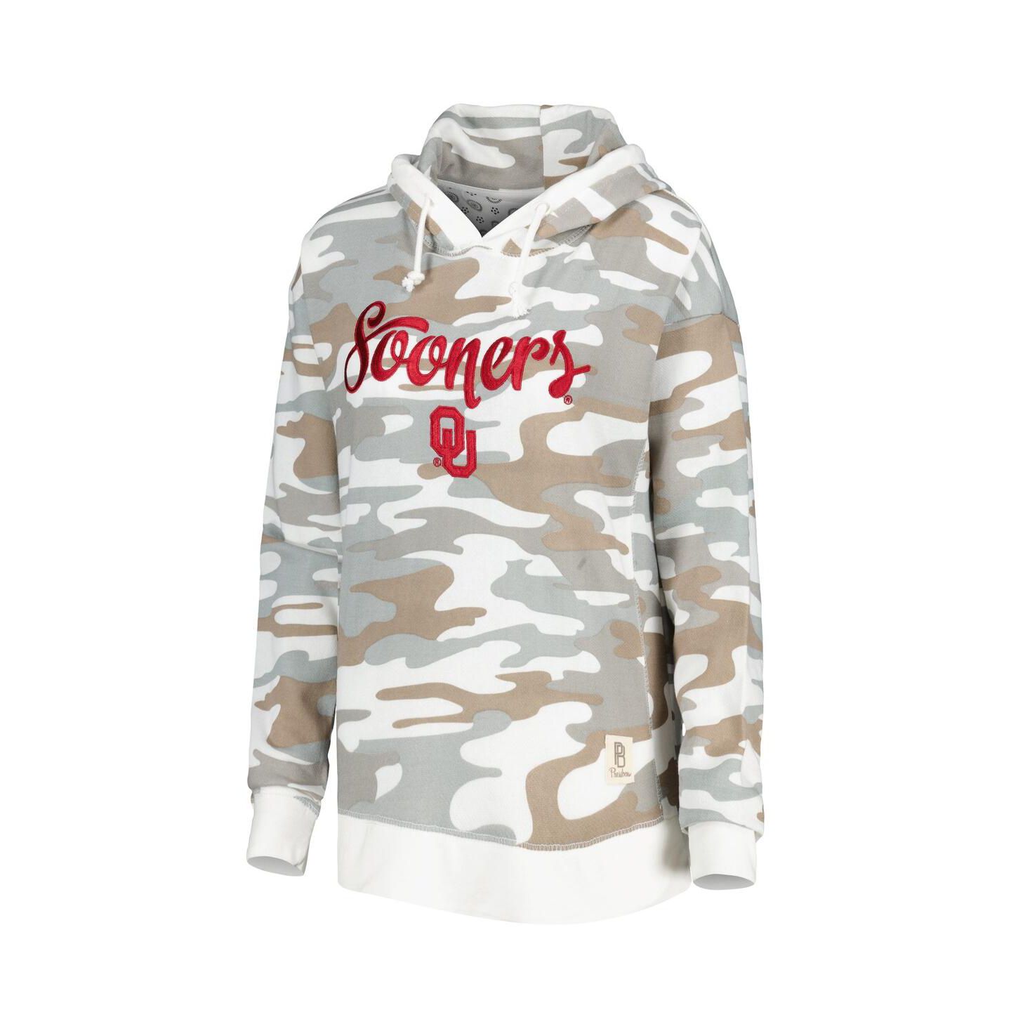 Женское худи Pressbox Camo Oklahoma Sooners San Pablo Pullover — фото 2
