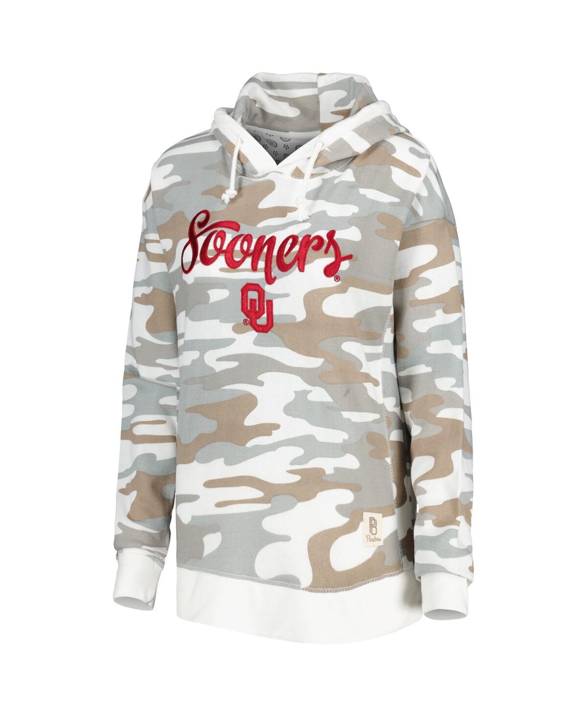 PRESSBOX WOMEN'S PRESSBOX CAMO OKLAHOMA SOONERS SAN PABLO PULLOVER HOODIE 