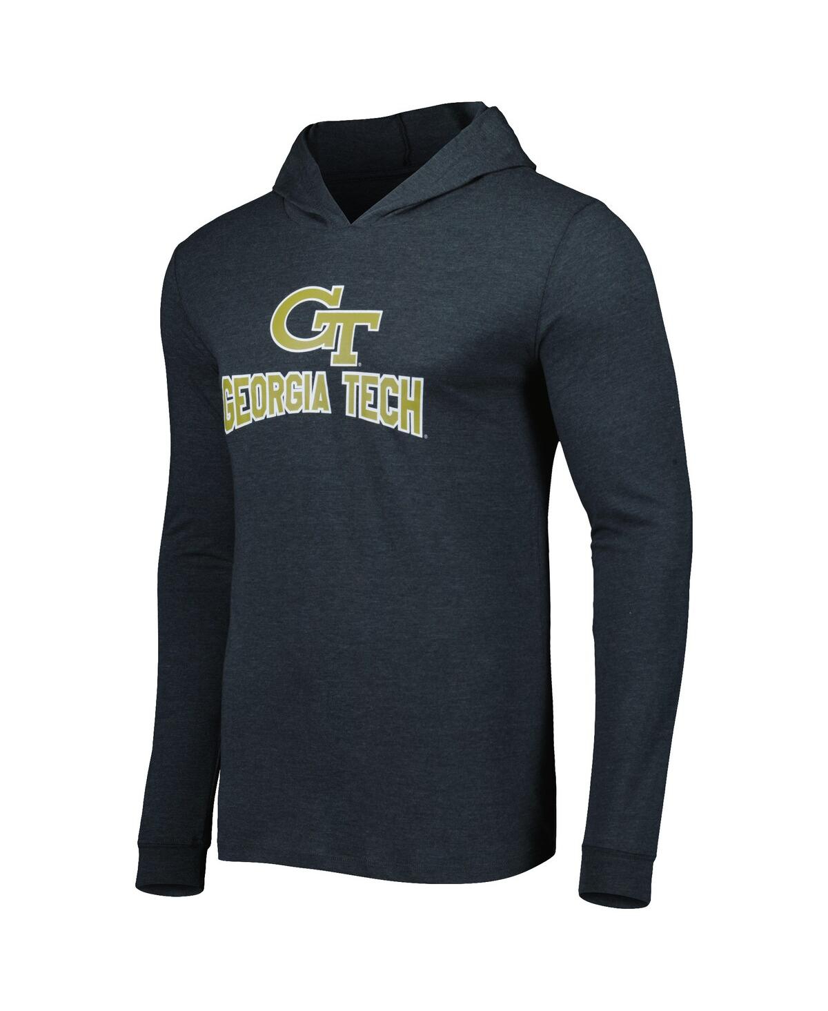 Concepts Sport Men's  Navy, Charcoal Georgia Tech Yellow Jackets Meter Pullover Hoodie And Joggers Sl In Navy,charcoal