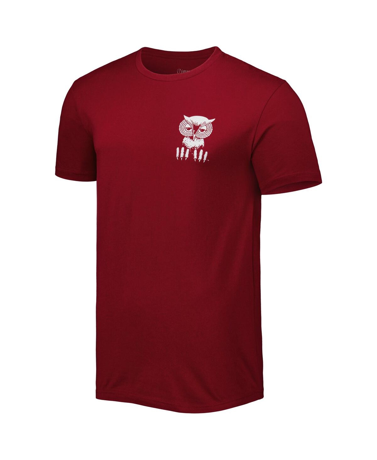 Image One Men's Cherry Temple Owls Mascot Scenery Premium T-shirt In Cherry