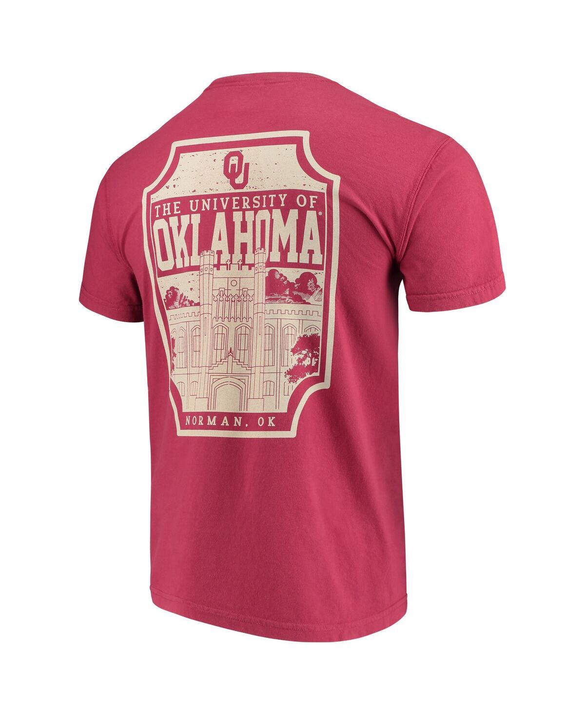 Shop Image One Men's Crimson Oklahoma Sooners Comfort Colors Campus Icon T-shirt