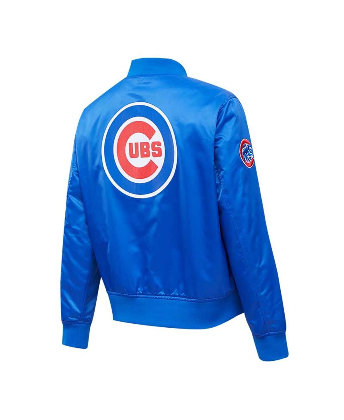 Shop Pro Standard Women's  Royal Chicago Cubs Satin Full-snap Varsity Jacket