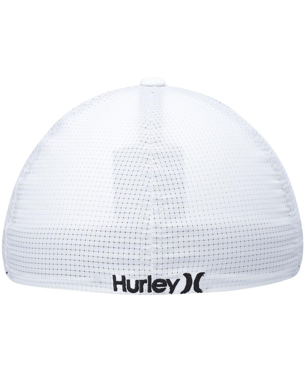 Shop Hurley Men's  White Weld Phantom Flex Hat