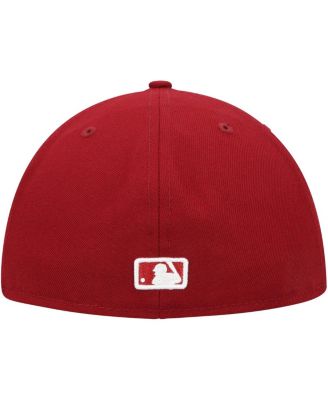 Men's Cardinal Tampa Bay Rays White Logo 59FIFTY Fitted Hat