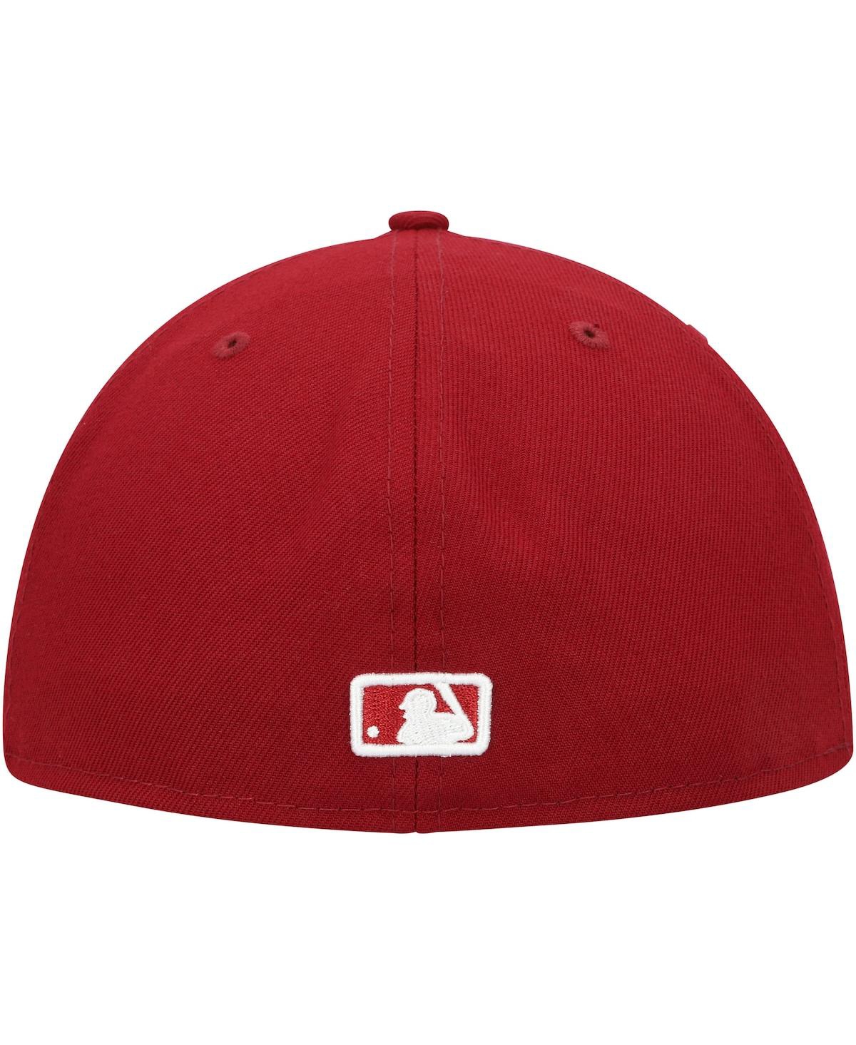 New Era Cardinal Tampa Bay Rays White Logo 59fifty Fitted Hat In Cardinal