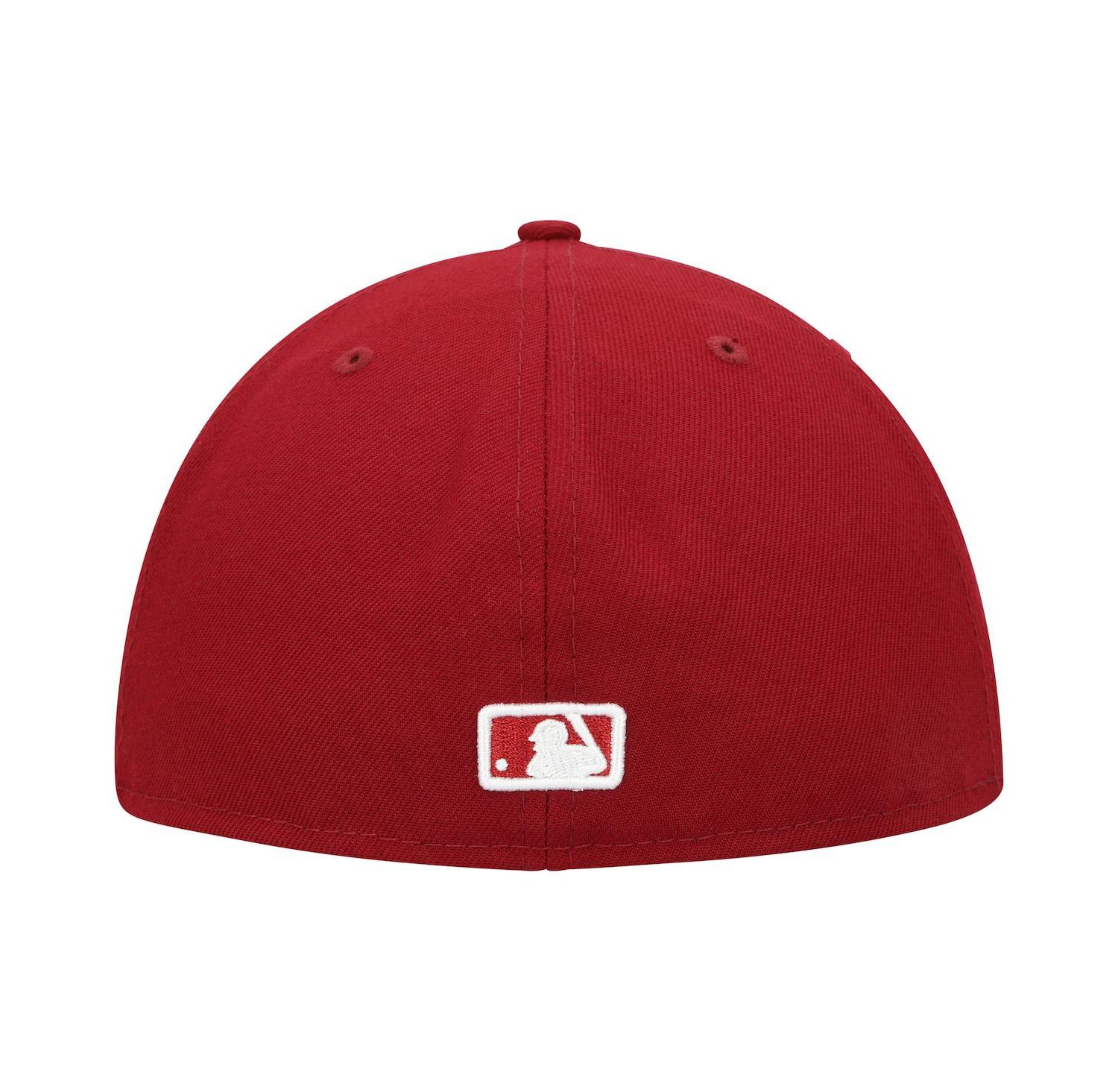 Men's Cardinal Tampa Bay Rays White Logo 59FIFTY Fitted Hat