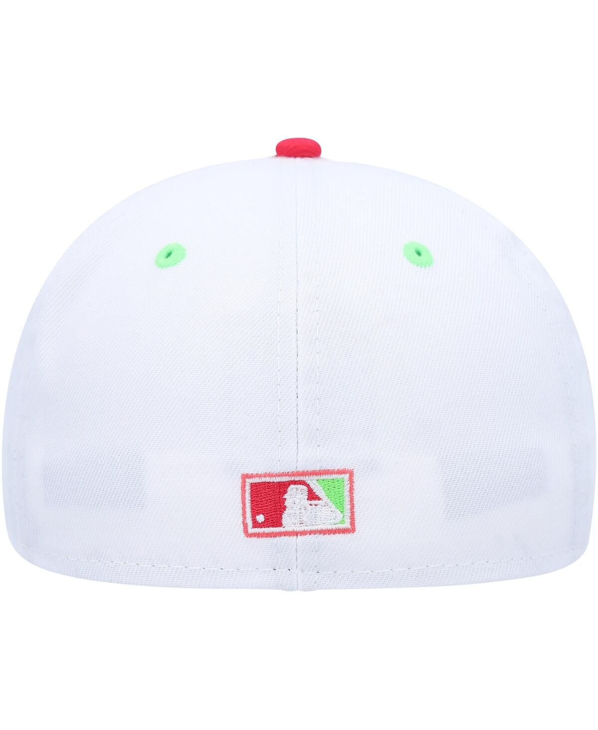 Men's New Eraand Coral San Francisco Giants 50th Anniversary Strawberry Lolli 59FIFTY Fitted Hat - White, Coral